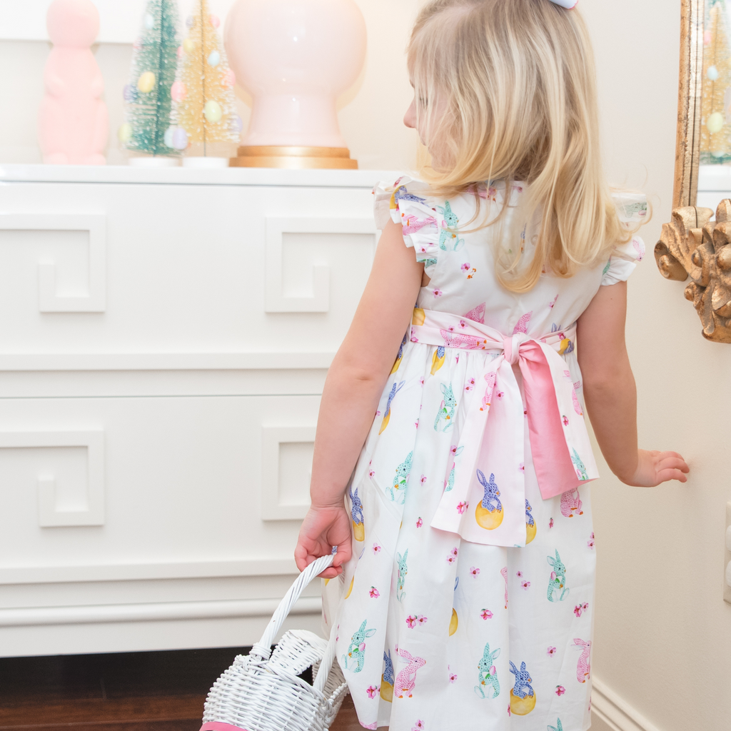 Lily's Smocked Bow Dress in Easter Parade - Nanducket