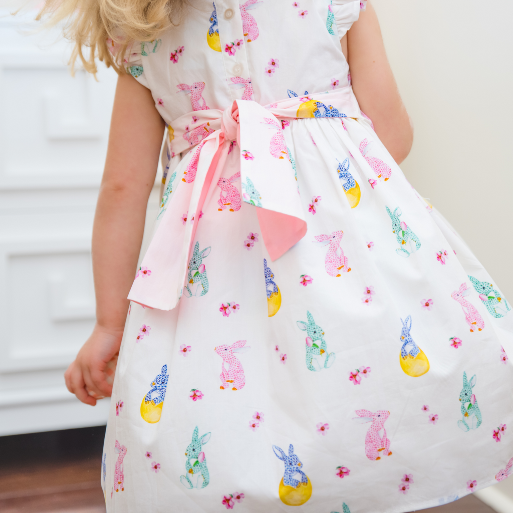 Lily's Smocked Bow Dress in Easter Parade - Nanducket