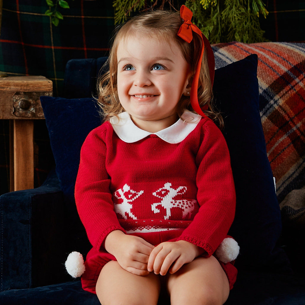 Regal Red Knit Reindeer Sweater Set - Nanducket