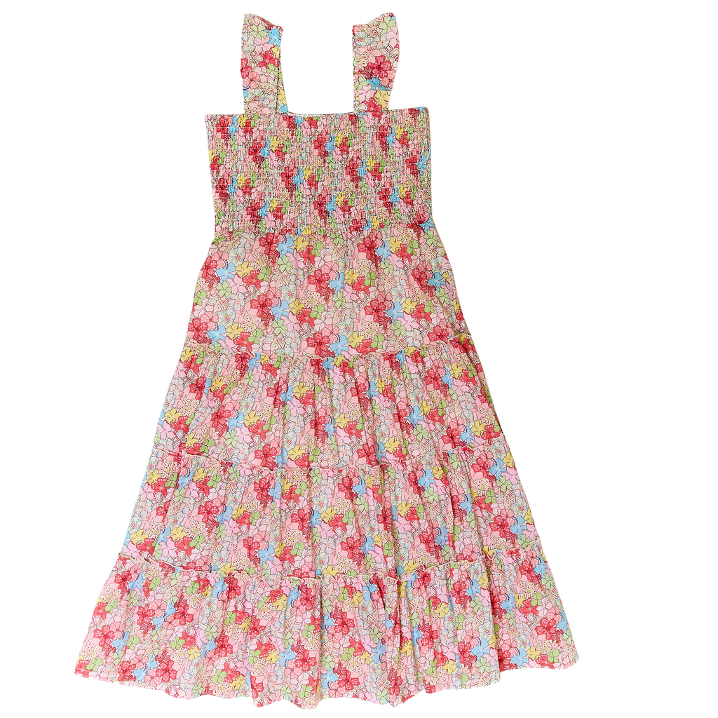 Ladies Midi Dress in Poppy Floral - Nanducket