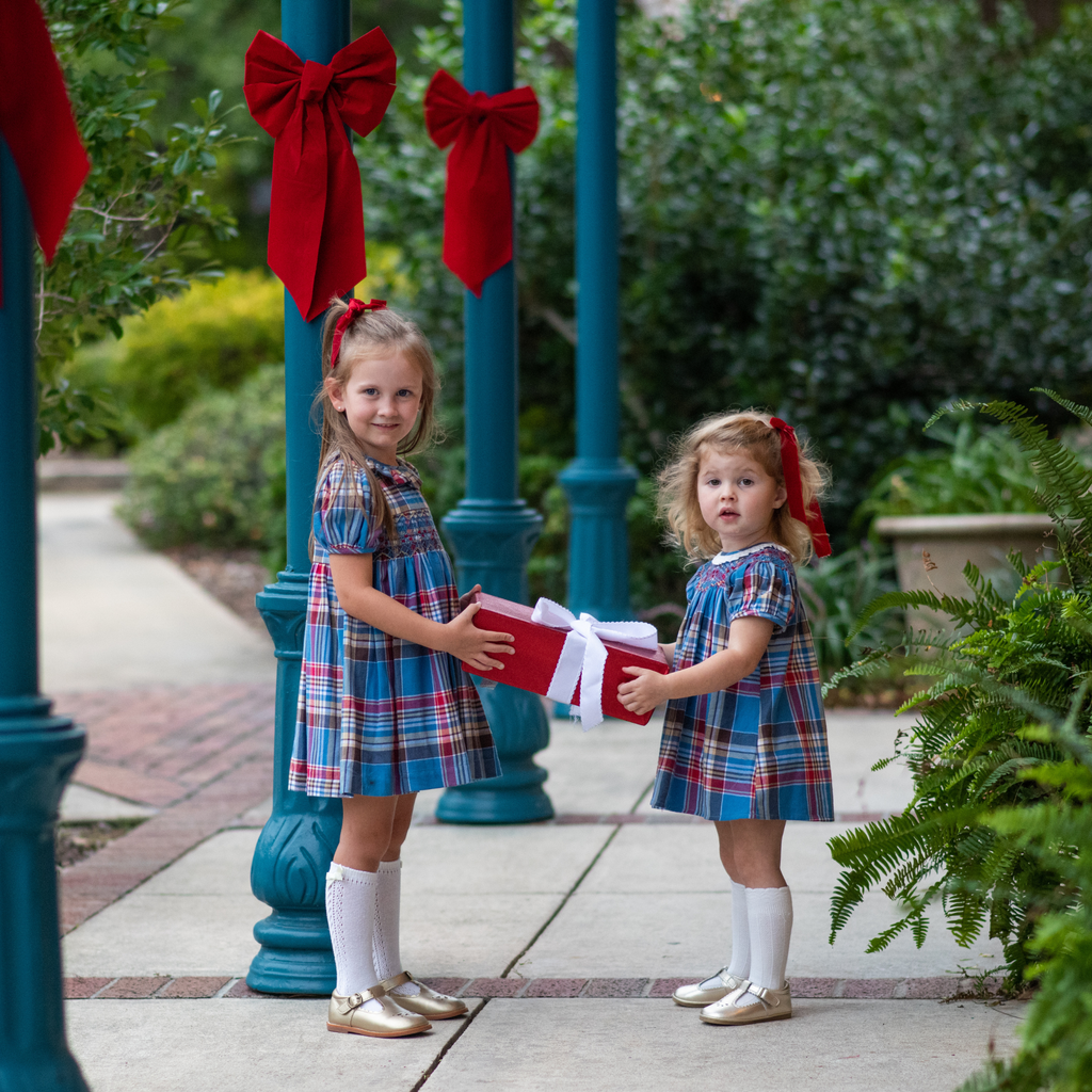 Avery Tartan Twirl Smocked Dress - Nanducket