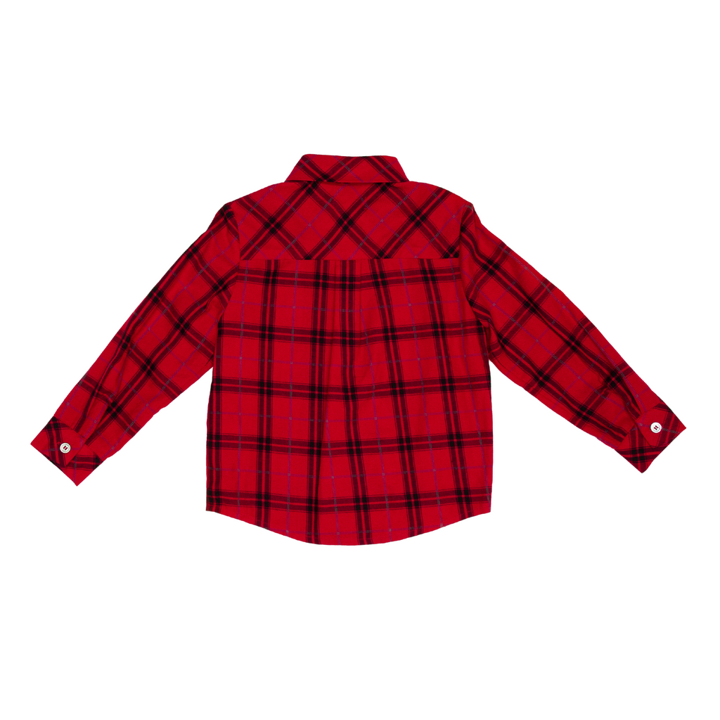 Royal Red Plaid Jack Button Down Shirt - nanducket