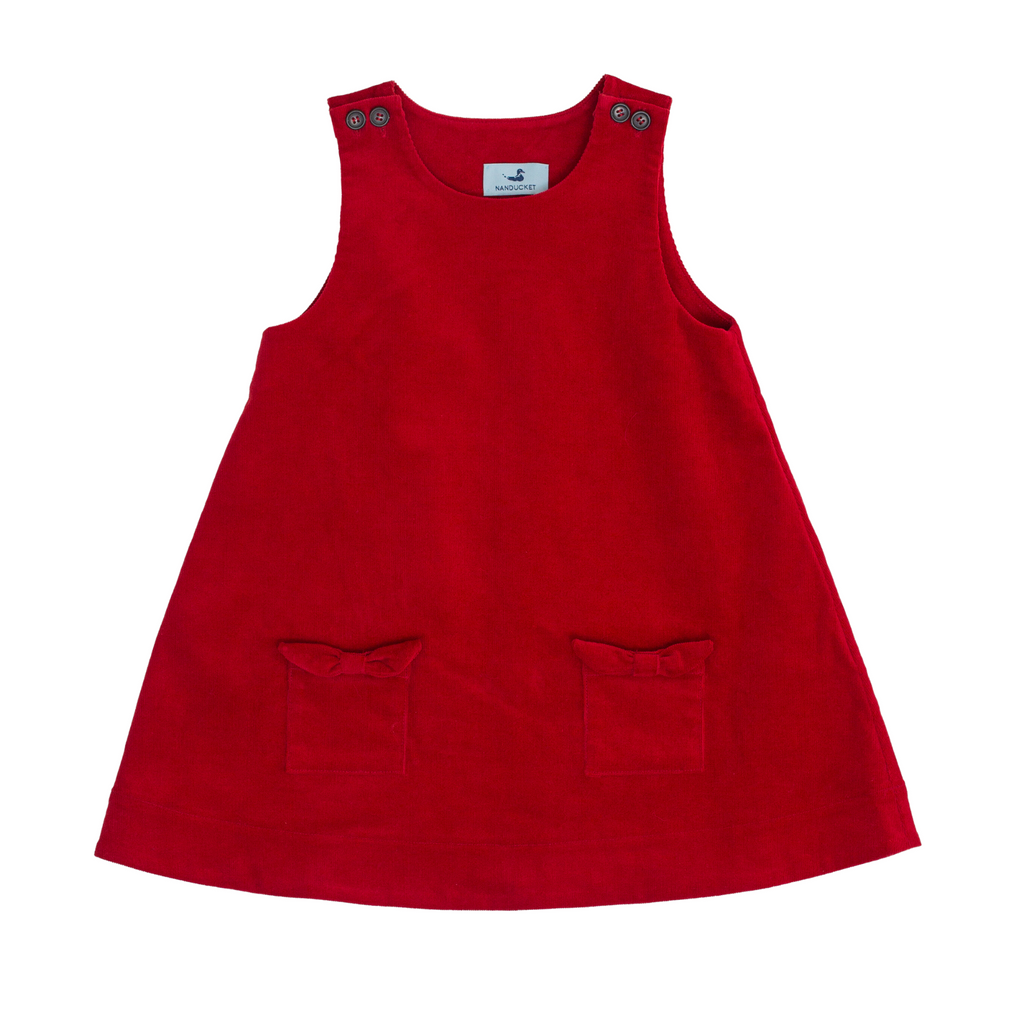 Charlotte Jumper Dress in Regatta Red - nanducket