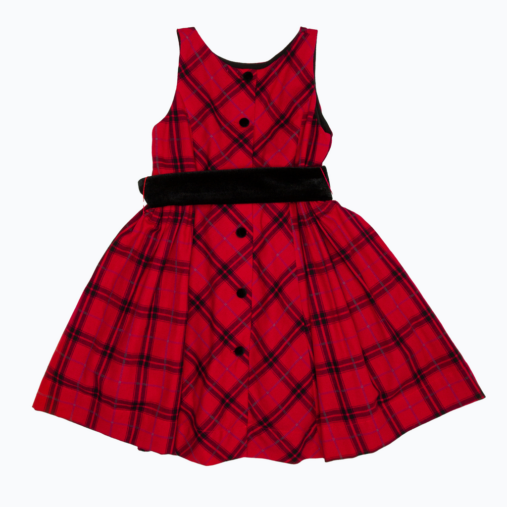 Royal Red Velvet Bow Party Dress - nanducket