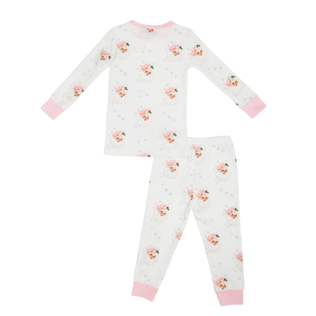 Santa’s Sweetheart Two Piece Pink Santa Print - Nanducket