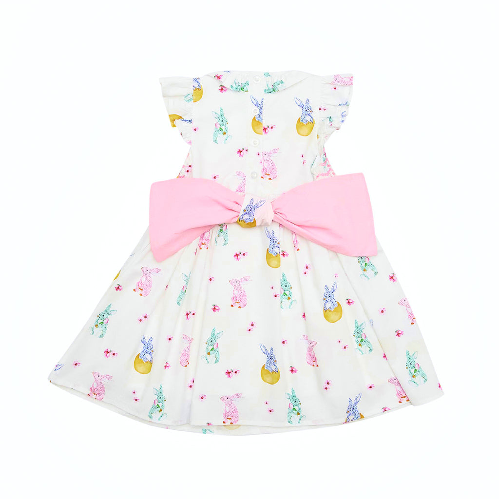 Lily's Smocked Bow Dress in Easter Parade - Nanducket