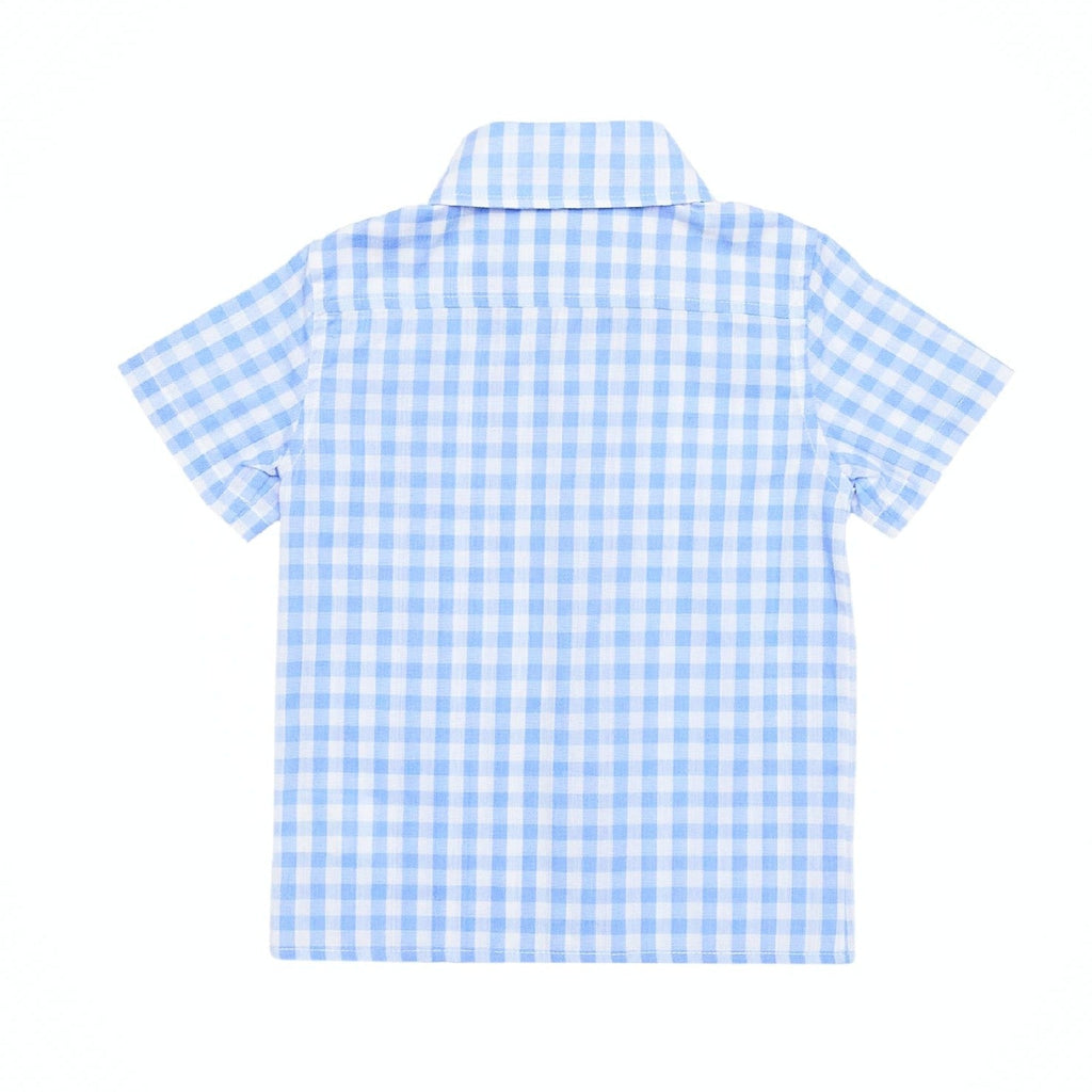 The Reed Shirt in Beaufort Blue Gingham - Nanducket
