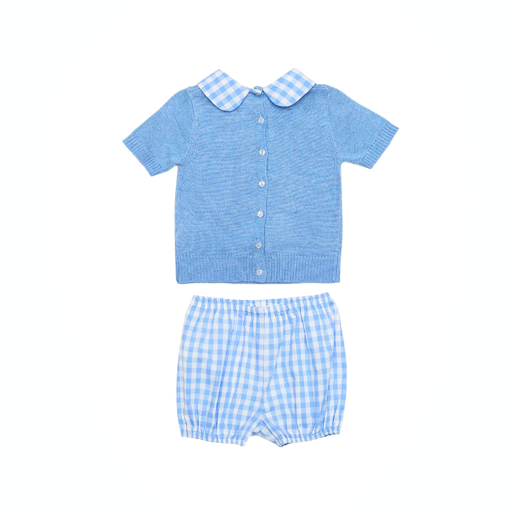 Whisker Hopperton Easter Set in Beaufort Blue Gingham - Nanducket