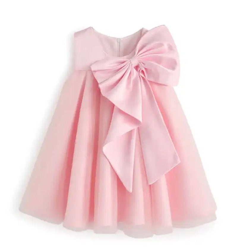 Serena Bow Dress in Pink - nanducket
