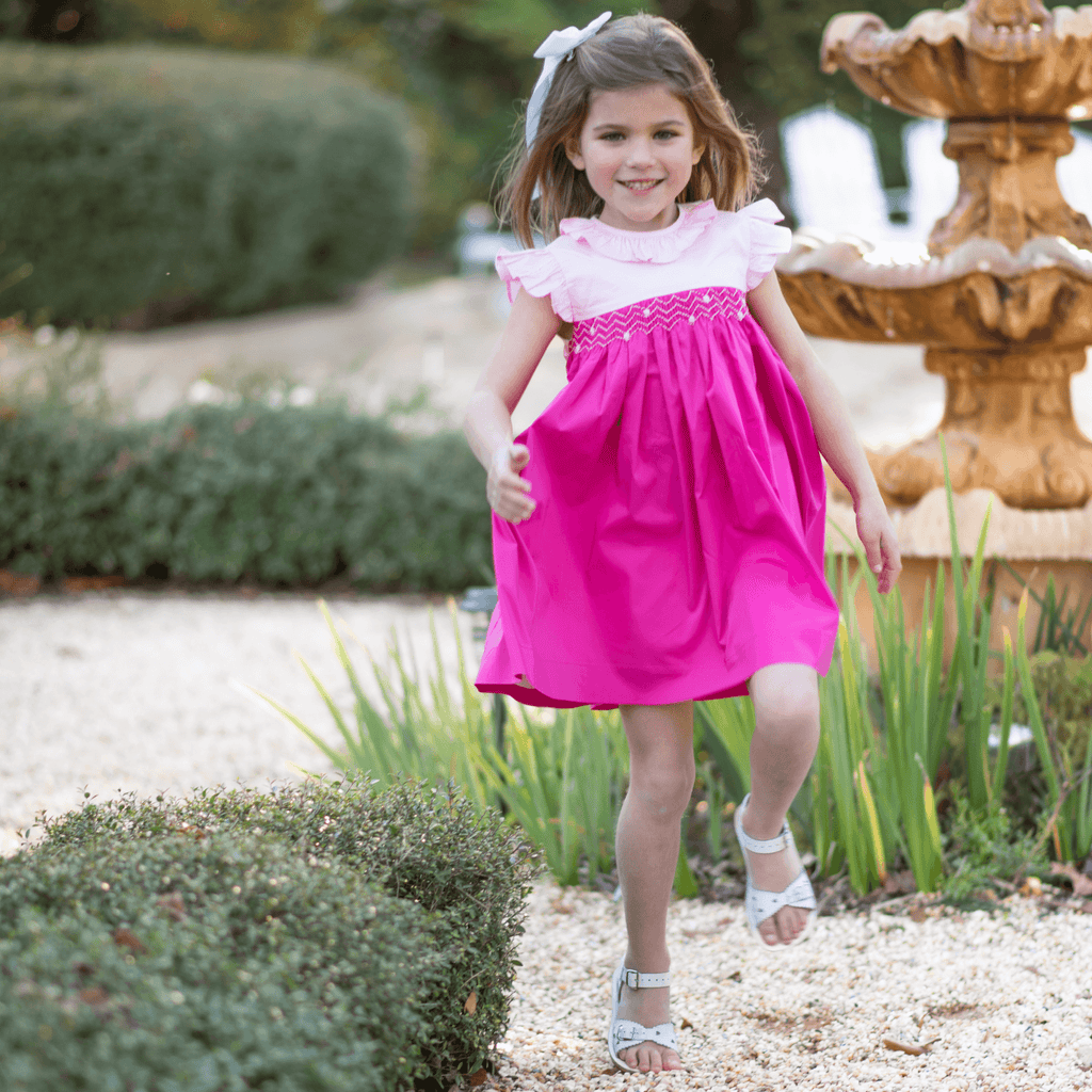 Emma Rose Dress in Pink and Hydrangea - Nanducket