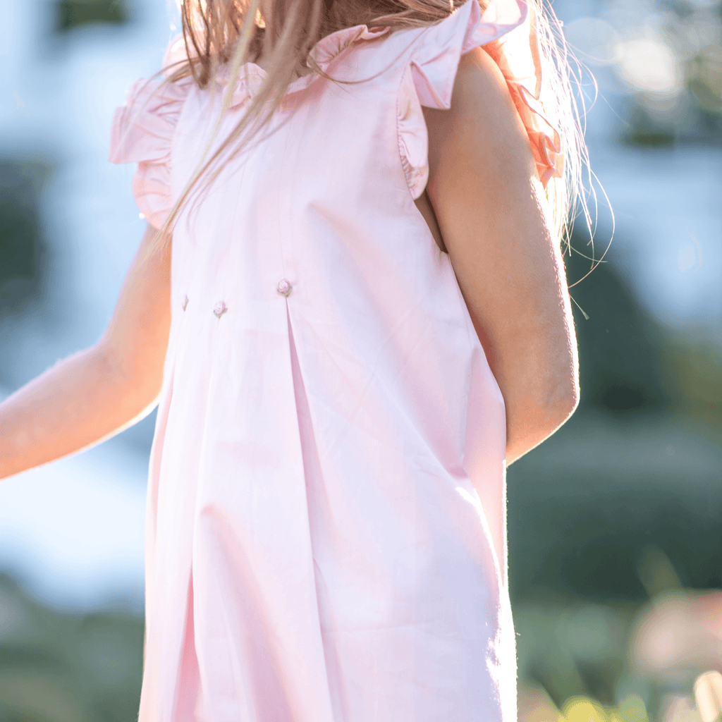 Eva Bradley Pleated Dress in Petal Pink - Nanducket