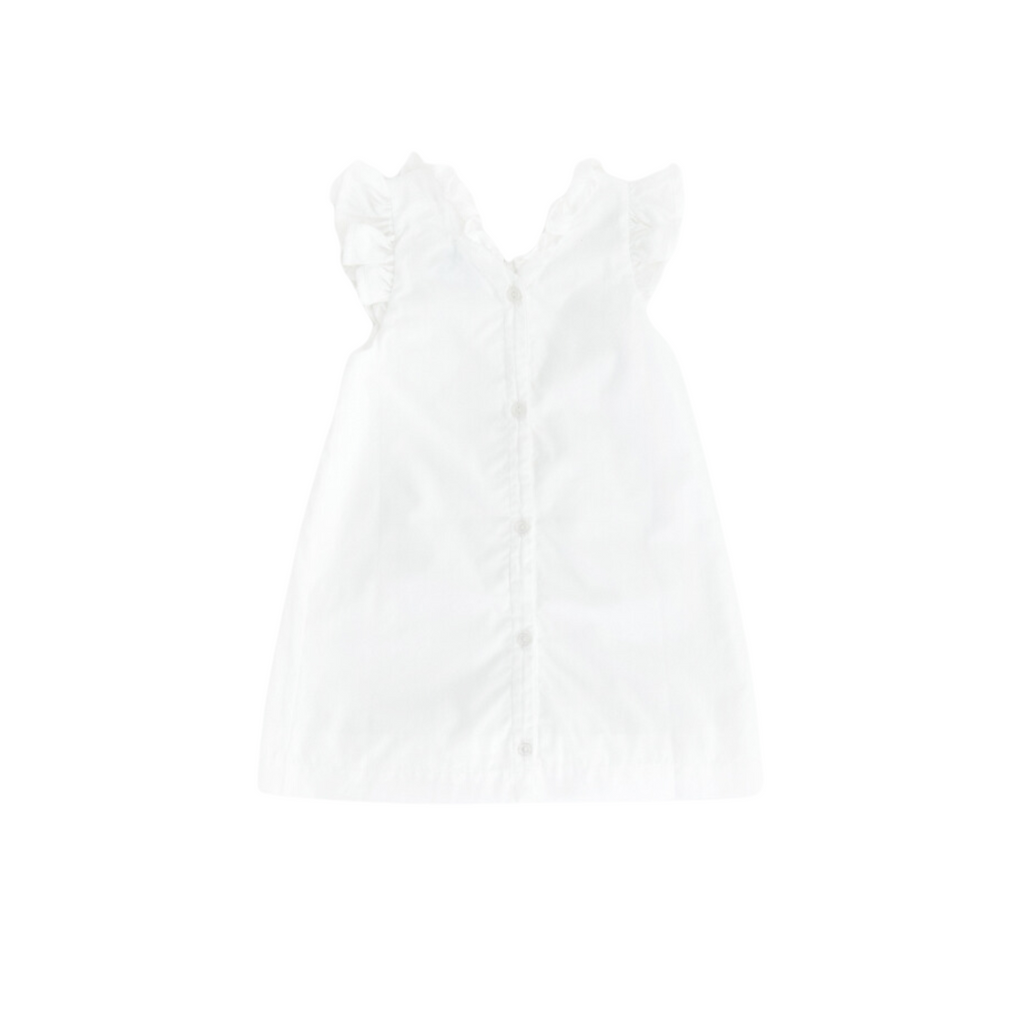 Eva Bradley Pleated Dress in White - Nanducket