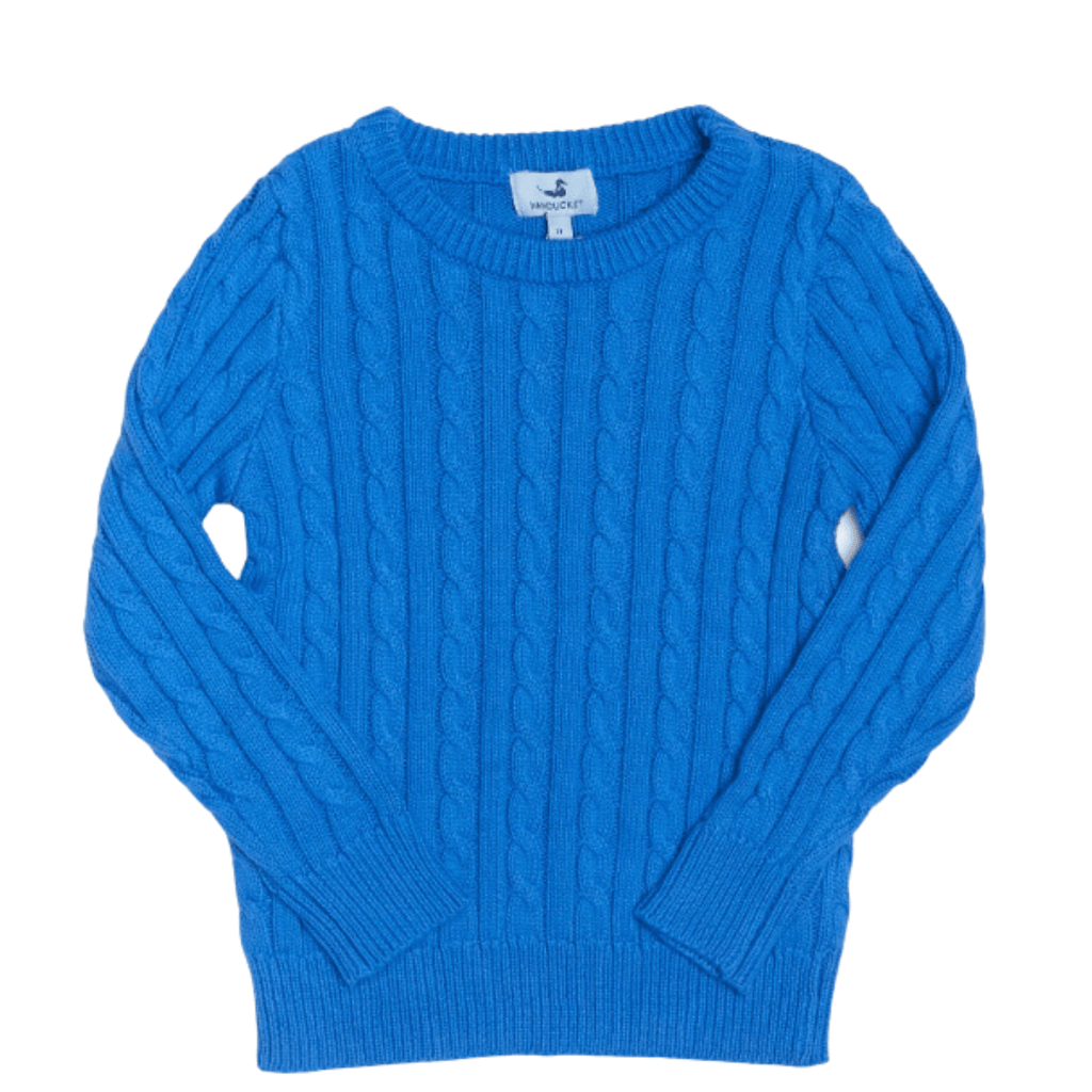 Hunter Cable Knit Sweater in Sailor Skies - Nanducket