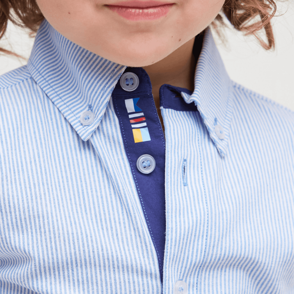 Jack Button Down Shirt in Light Blue Microstripe - Nanducket