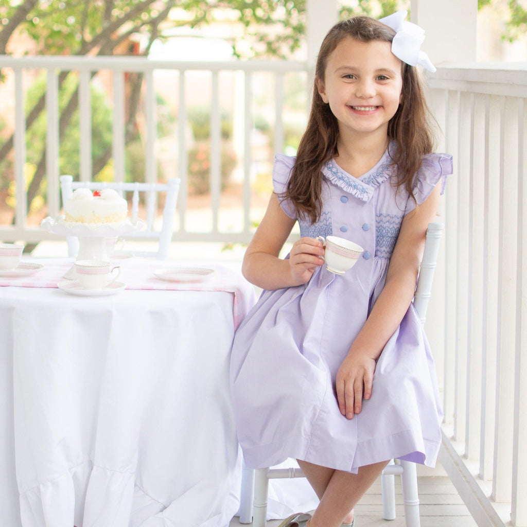 Margeaux Everly Dress in Lavender and French Blue - Nanducket
