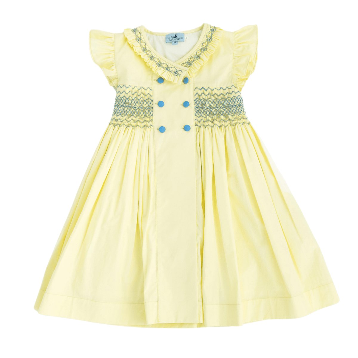 The Happiness Blooms Dress- in Daffodil and Hydrangea Blue – Nanducket
