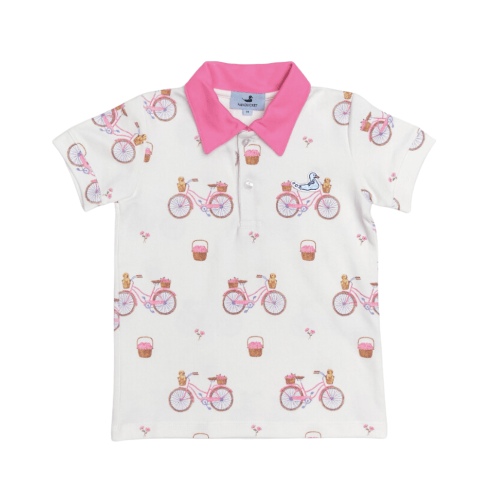 Nantucket Pedal Puppy Pima Polo in Paradise Pink - Nanducket